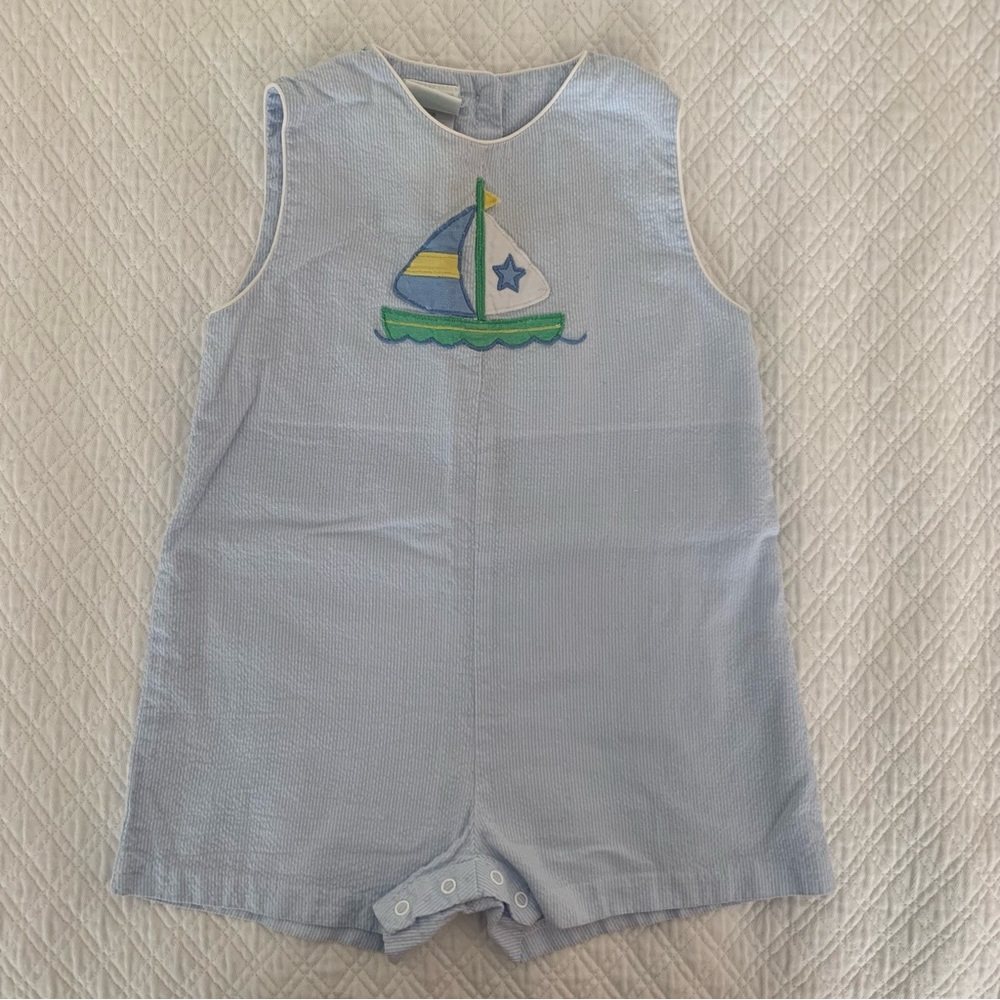Sailboat Applique Shortall